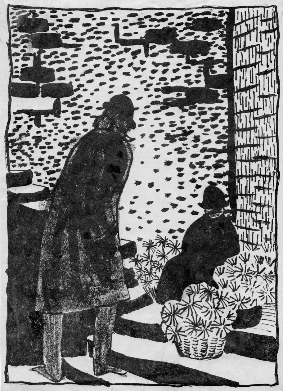 Vendedor de flores, 1952. de Shirley Markham