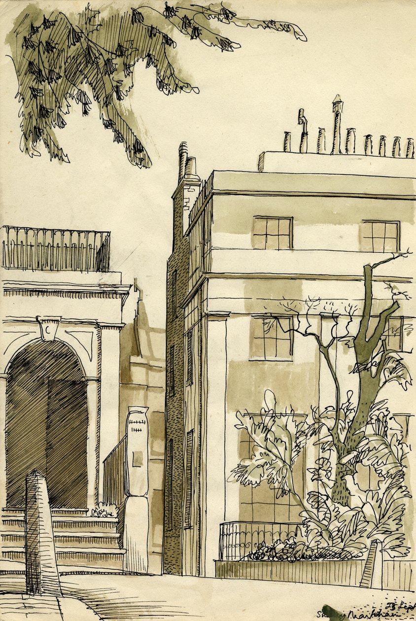 Casas georgianas, Londres, c1950. de Shirley Markham