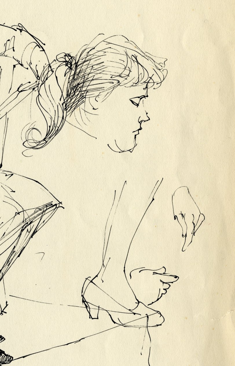 Detalhe da cabeça, mãos e pés, 1953. de Shirley Markham