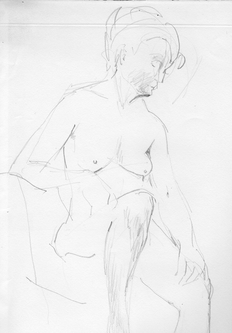Mulher nua sentada, c1950. de Shirley Markham