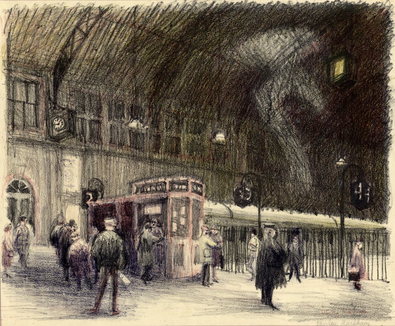 Estação Ferroviária, 1951. de Shirley Markham