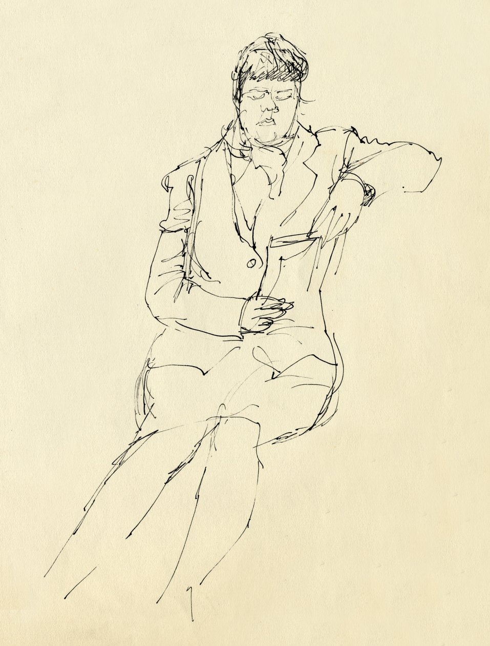 Mulher sentada lendo, 1953. de Shirley Markham