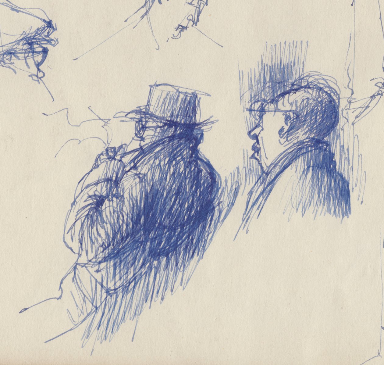 Estudos, homens de chapéu, c1950. de Shirley Markham