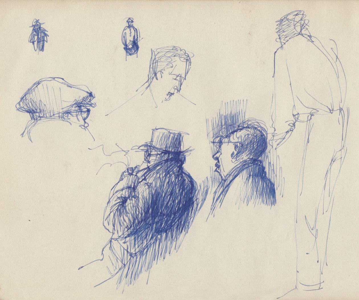 Estudos, homens de chapéu, c1950. de Shirley Markham
