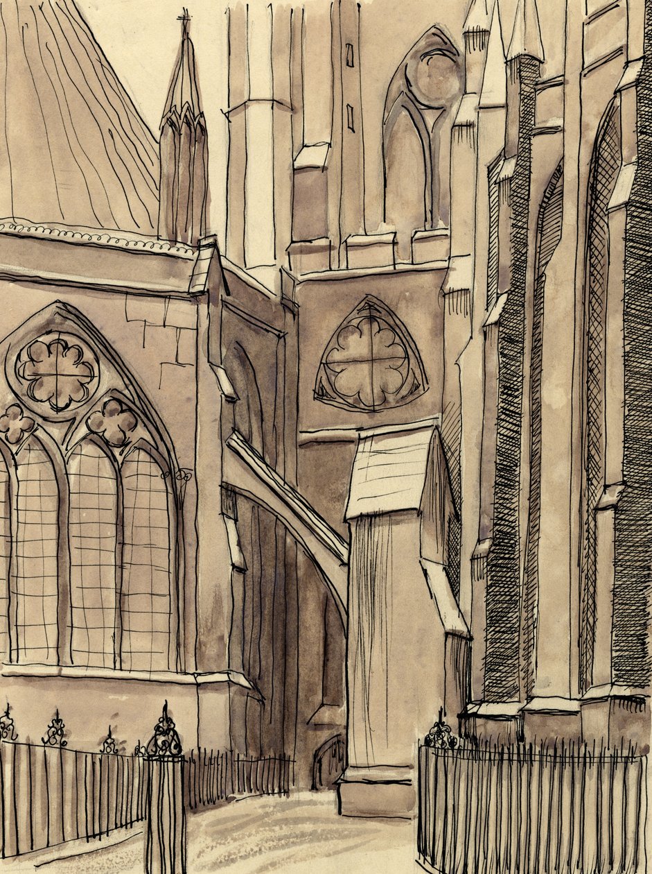 The Chapter House, Abadia de Westminster, Londres, c1950. de Shirley Markham
