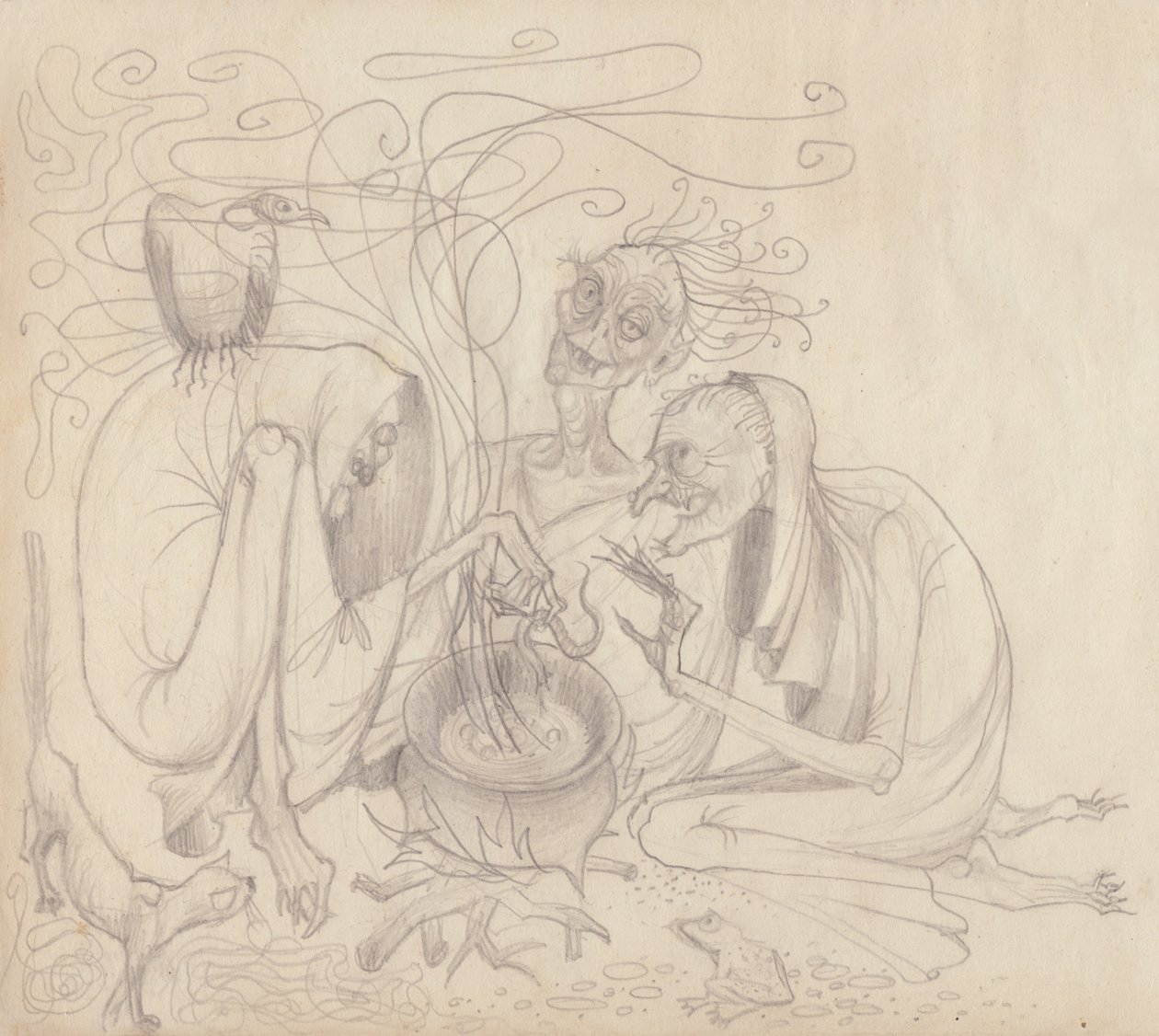 Três bruxas, c1950. de Shirley Markham