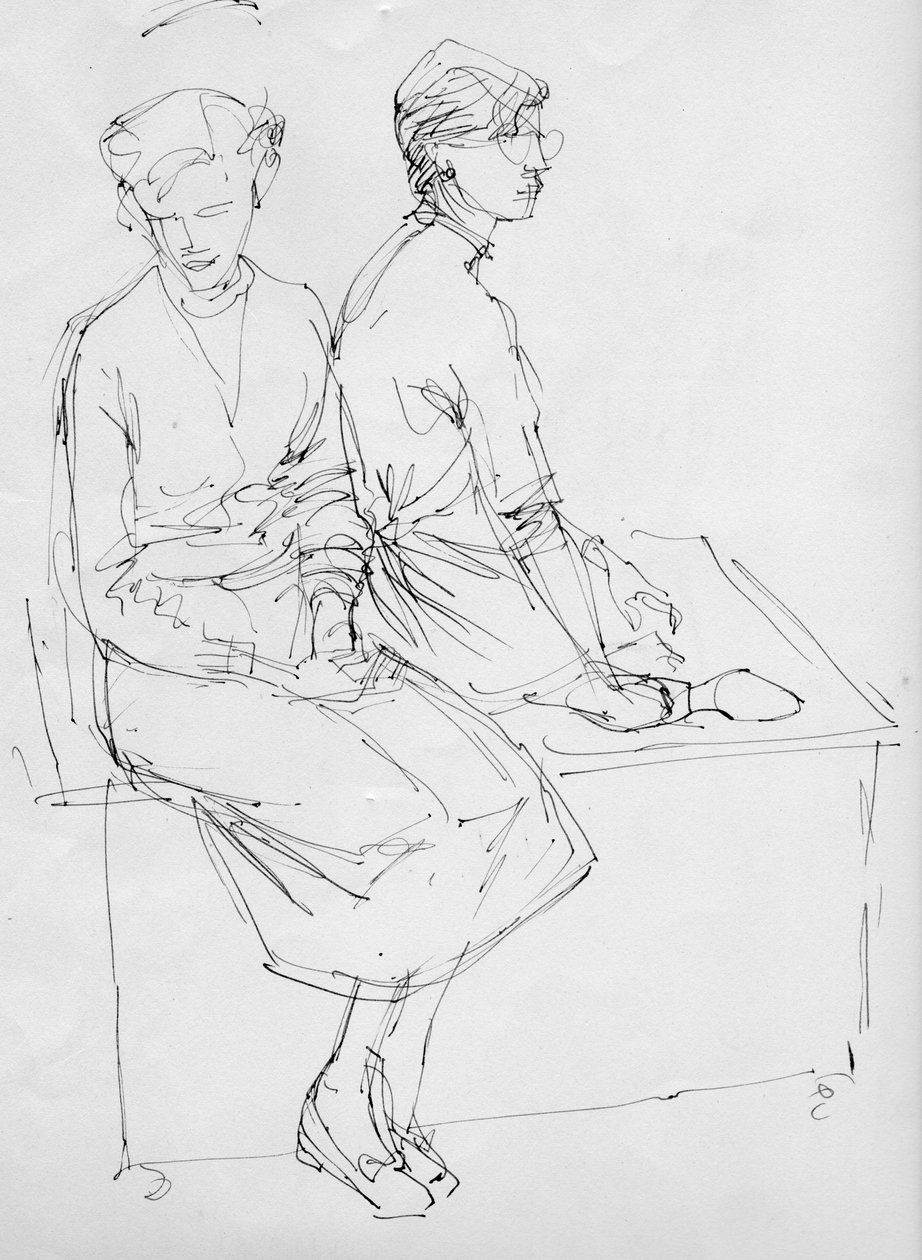 Duas mulheres sentadas, 1953. de Shirley Markham