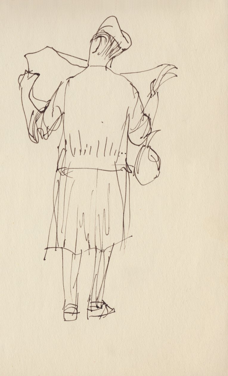 Mulher lendo um jornal, c1950. de Shirley Markham