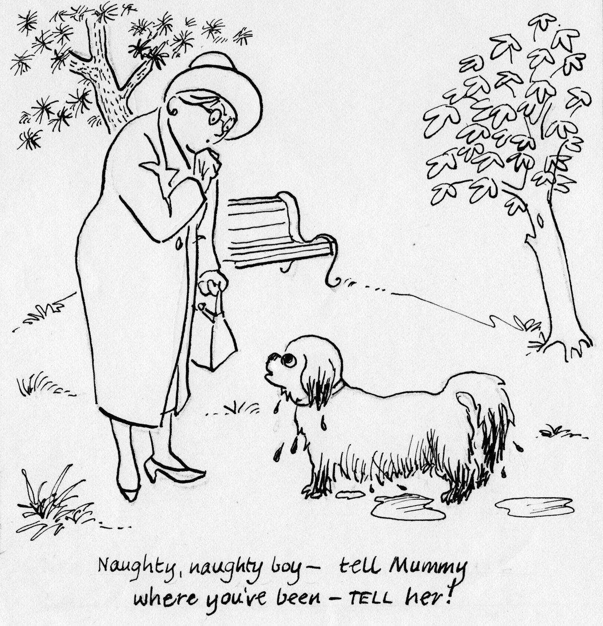 Mulher com cachorro, c1950. de Shirley Markham