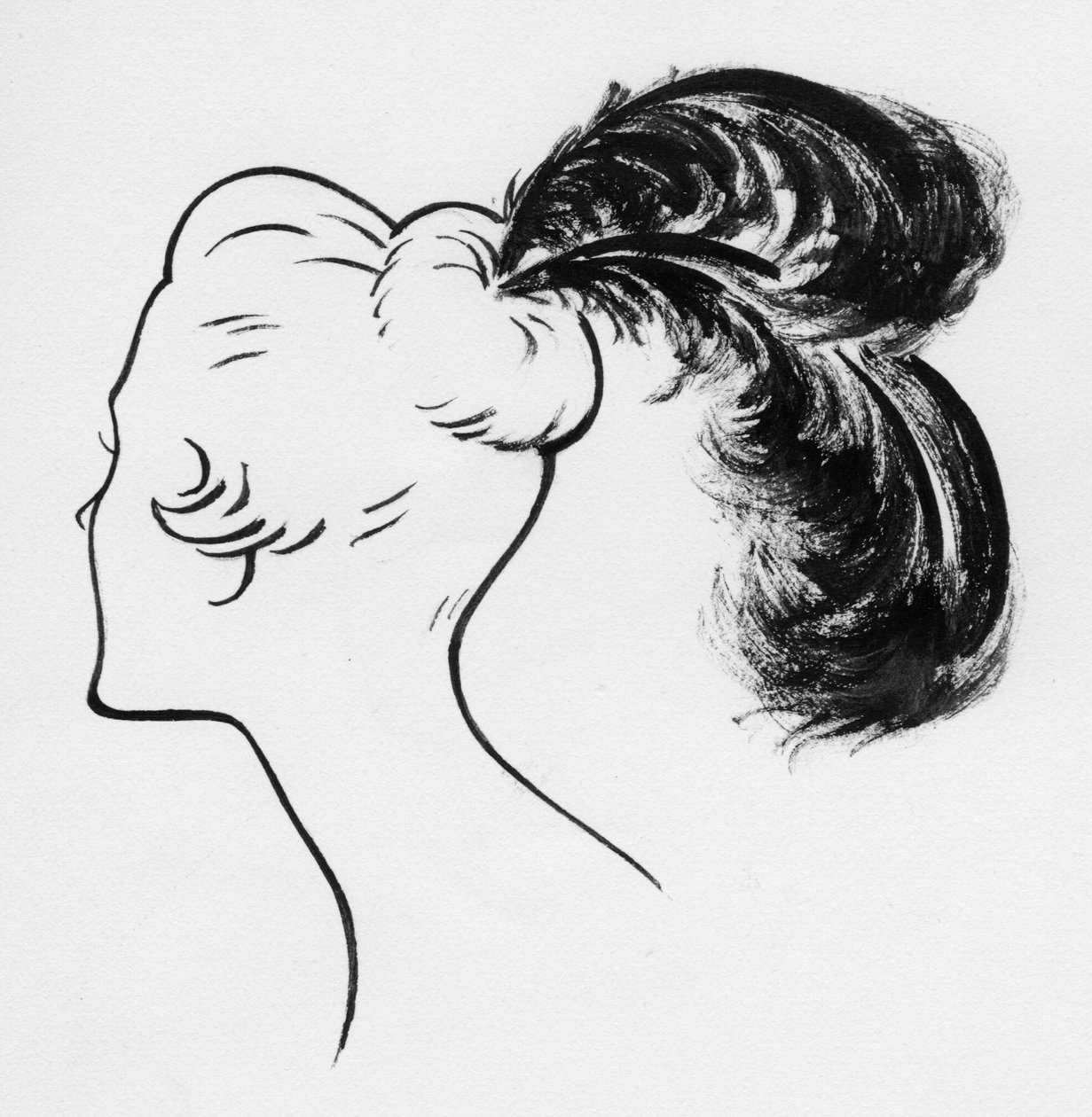 Mulher com penas de avestruz, c1950. de Shirley Markham