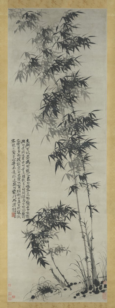 Bambu no vento e na chuva, ca. 1694 de Shitao