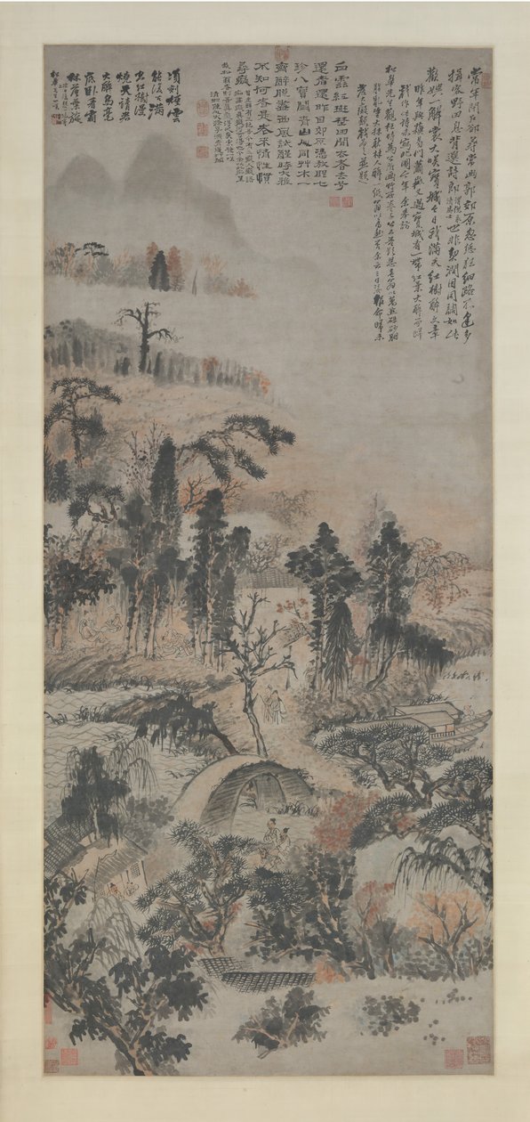 Bêbado em Autumn Woods, ca. 1702. de Shitao