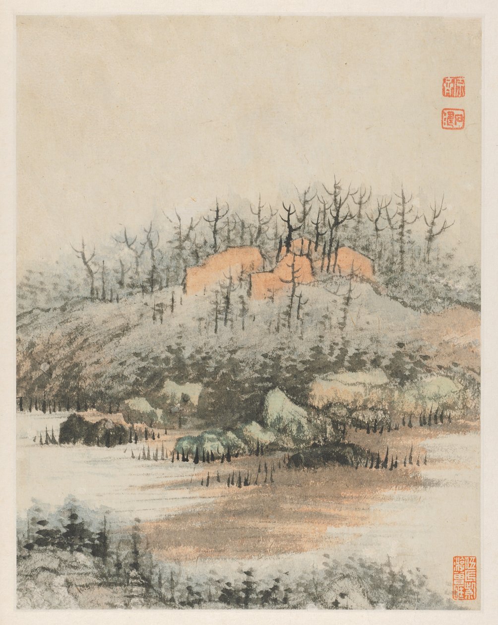 Reminiscências do Rio Qinhuai de Shitao