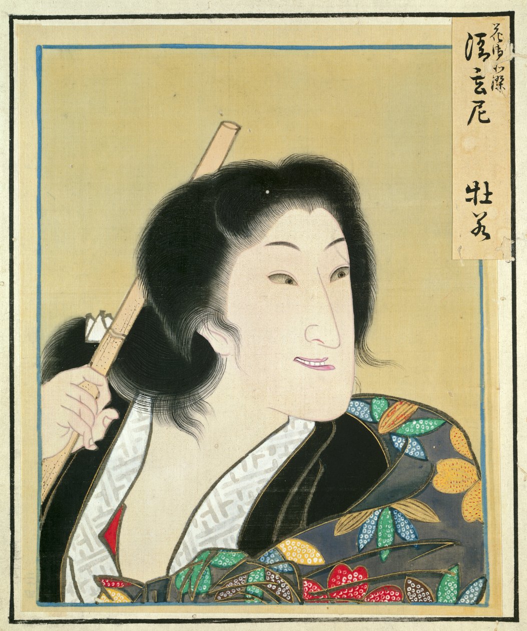 Folha do Álbum de Retratos de Atores, c. 1790-1810. de Shorakusai