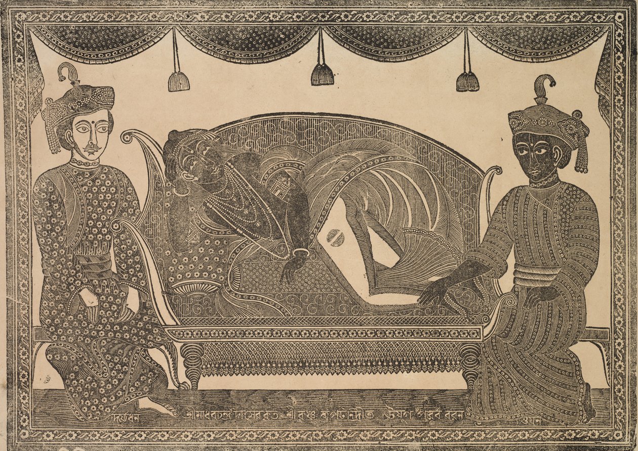 Pintura de Kalighat, 1800s. de Shri Gobinda Chandra Roy
