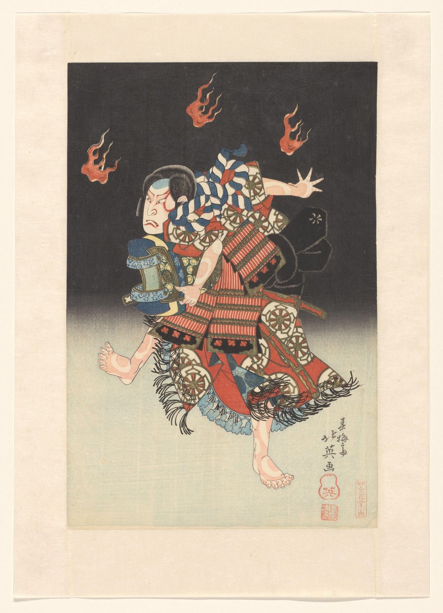 Nakamura Shikan II como a raposa (kitsune) Genkurô na peça 
