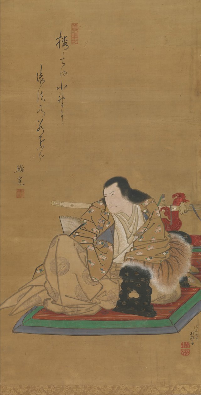Retrato do ator Arashi Rikan I, ca. 1812 de Shunkosai Hokushu