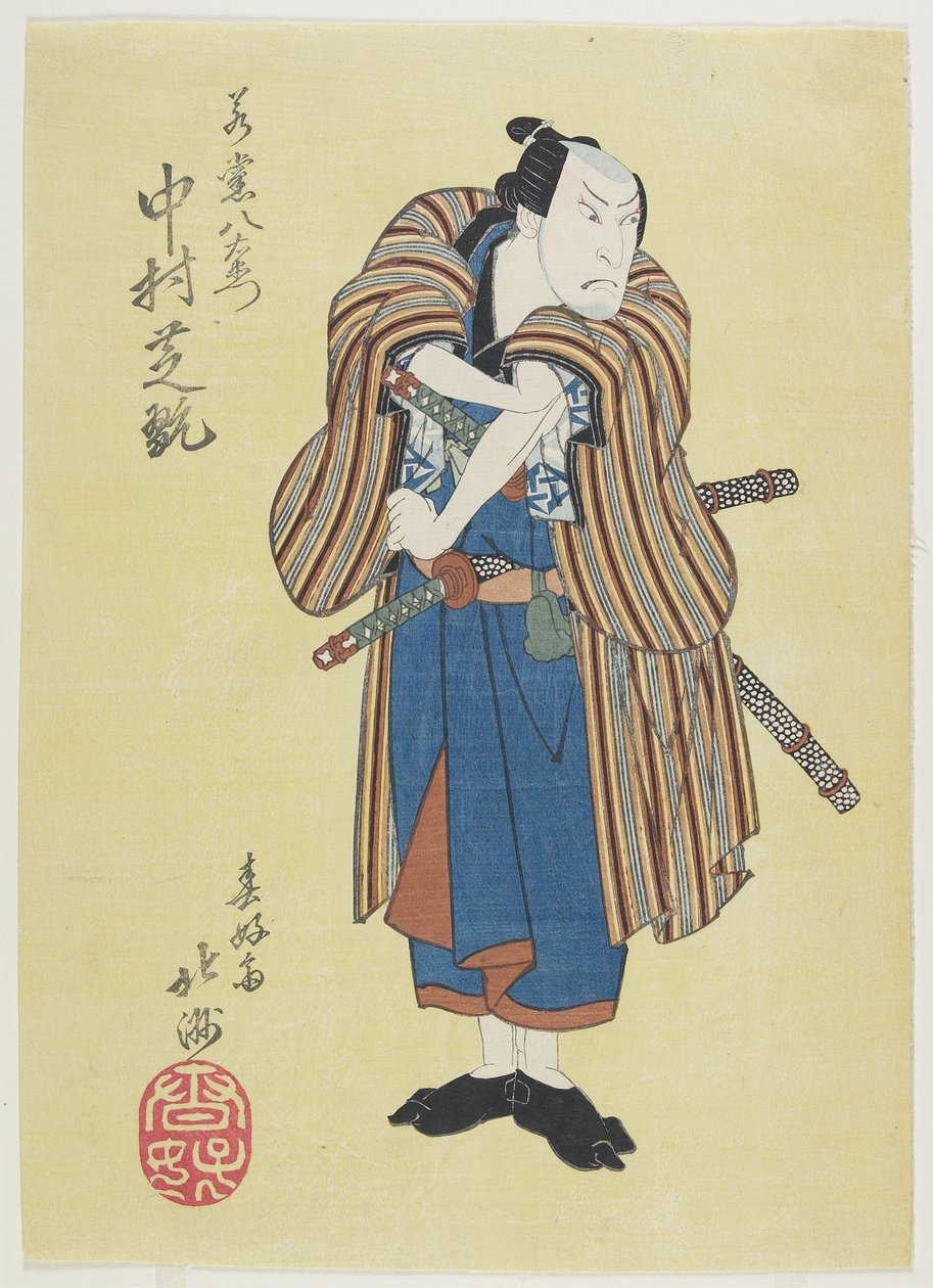 O ator Nakamura Shikan, início do século XIX de Shunkosai Hokushu