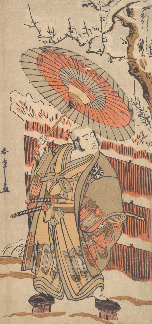 Um ator da linha Nakamura, ca. 1778. de Shunsho
