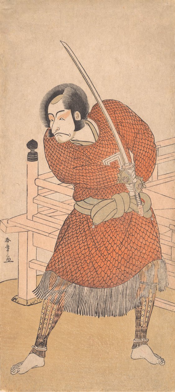 Danjuro V, em cota de malha, 1786 . de Shunsho
