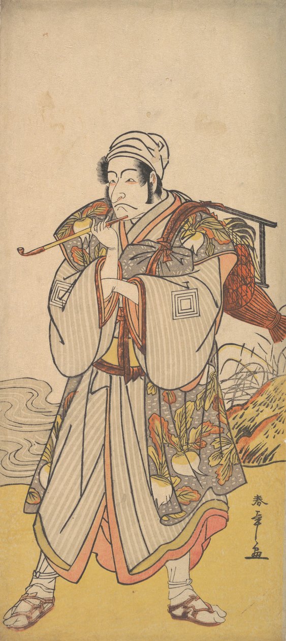 O ator Danjuro III como mascate itinerante, 1726-1792. de Shunsho
