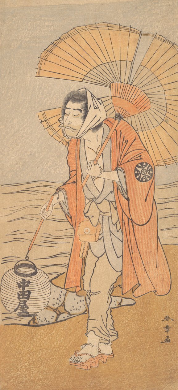 O ator Nakamura Primeira Guerra, ca. 1775. de Shunsho