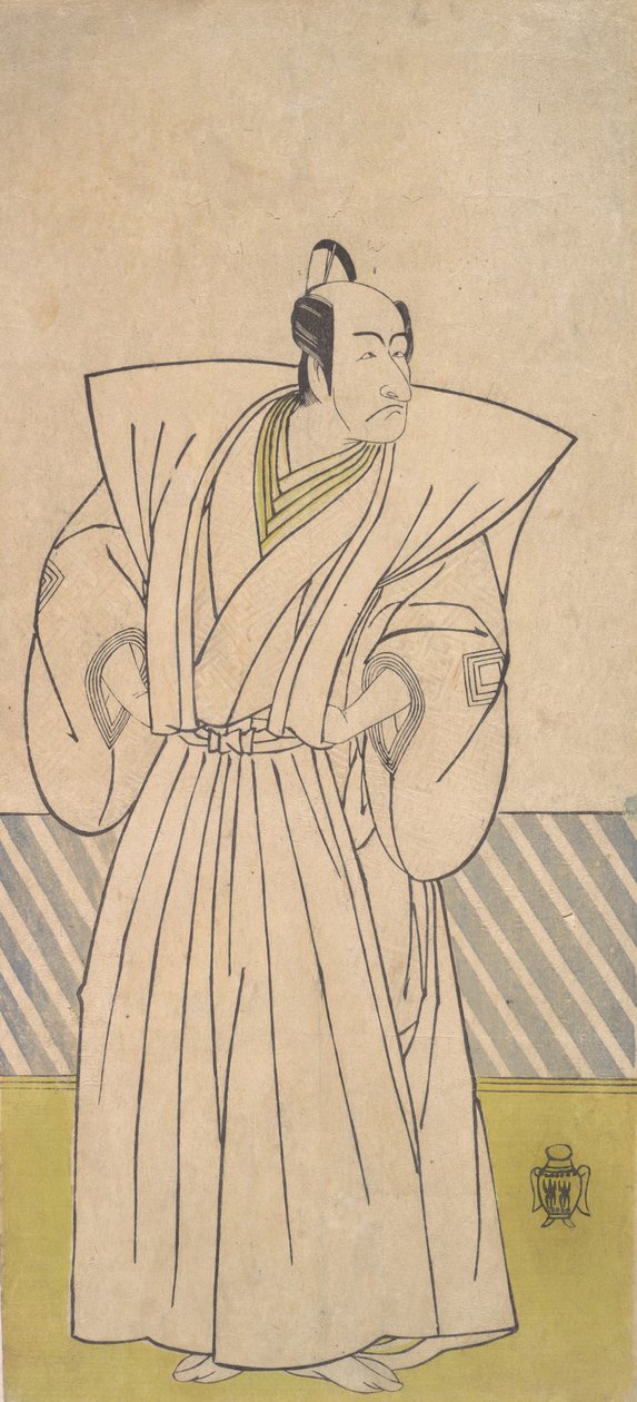 O Quinto Ichikawa Danjuro como um Samurai de Alto Rank, final do século XVIII. de Shunsho