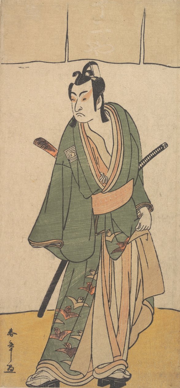 Tese agora d Ichikawamon membro transparente Tejie do ancestral Juro Yusei, 2º de dezembro de 1785. de Shunsho