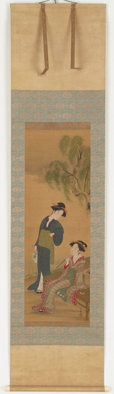 Duas mulheres sob um salgueiro, 1726-1792. de Shunsho