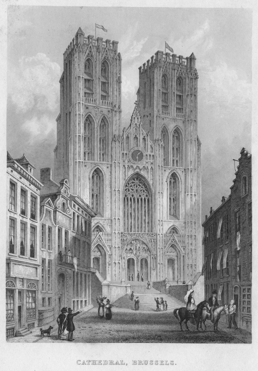 Catedral, Bruxelas, 1850 de Shury and Son