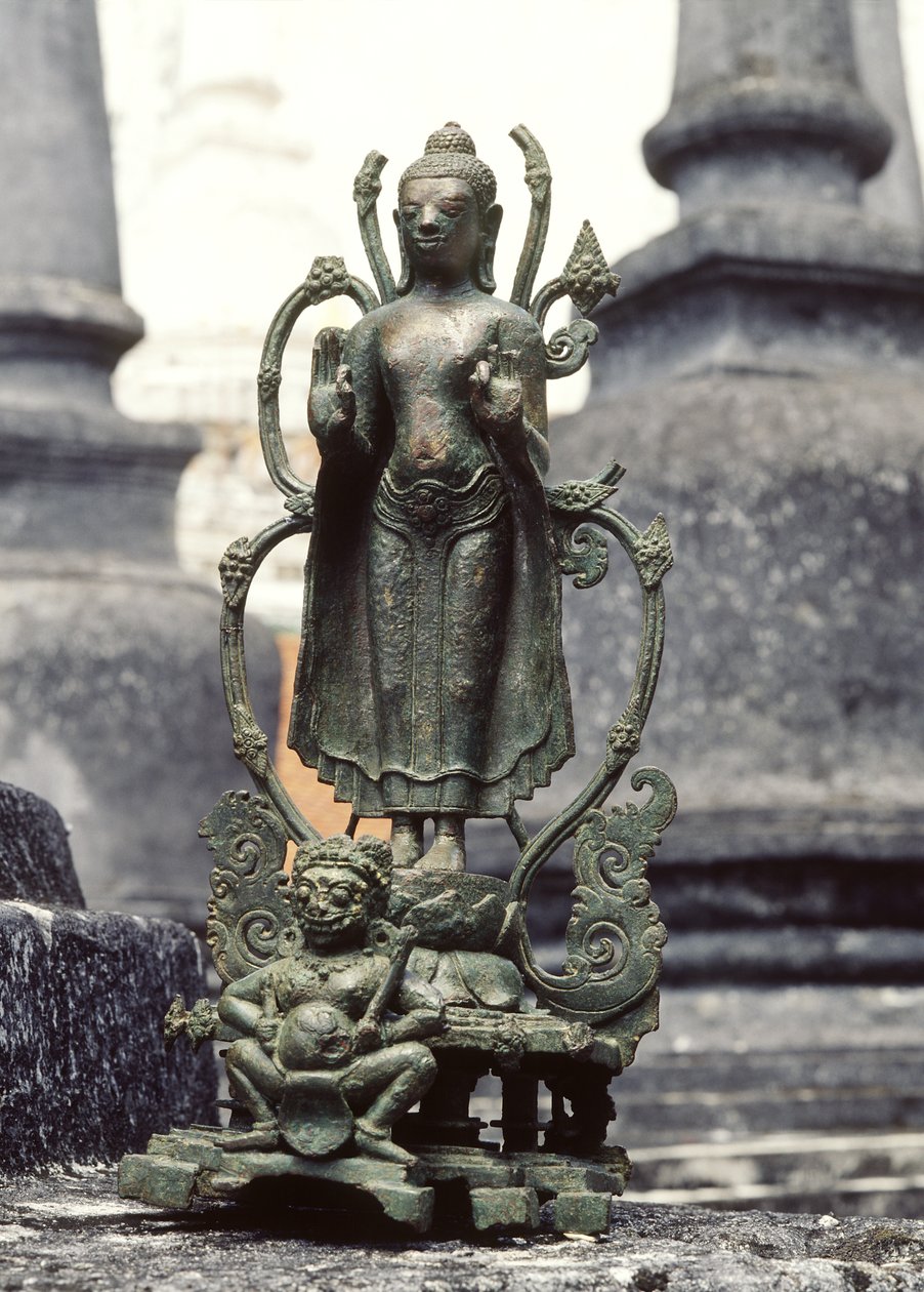 Buda em uma postura argumentativa (bronze) de Siamese School