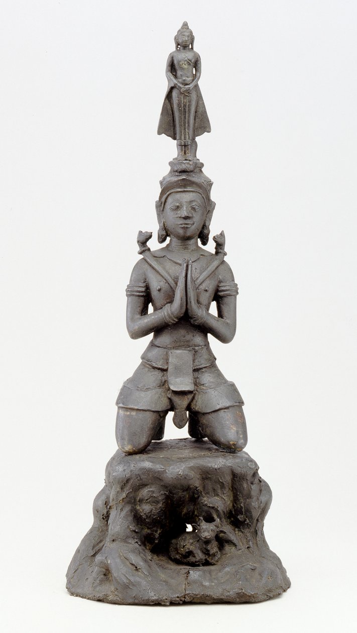 Siva Honra o Buda, cultura Lan Na (bronze) de Siamese School