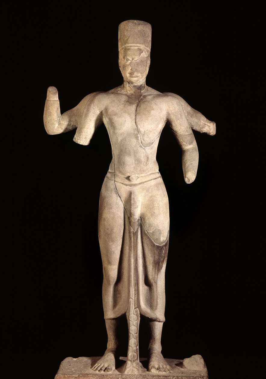 O famoso Vishnu de Amphoe Takua Pa, do século 8 ao 9 de Siamese School