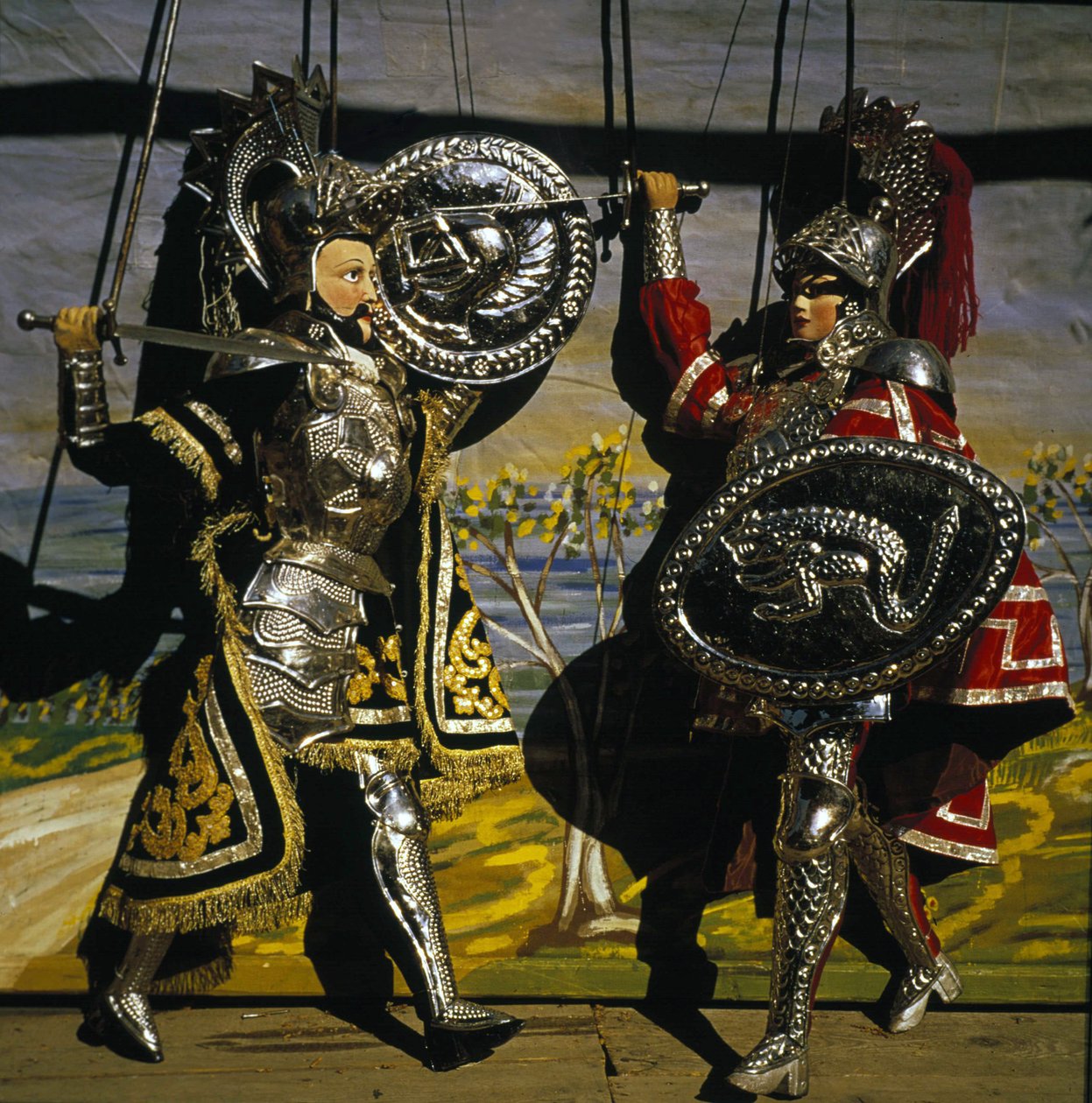Os ç Pupi è ou bonecos sicilianos do século XIX. de Sicilian School