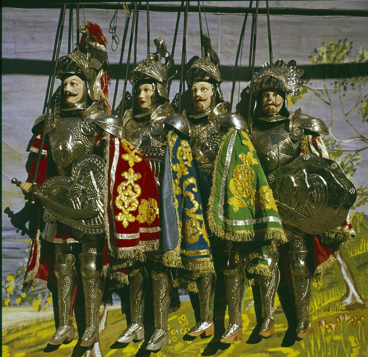 Os ç Pupi è ou bonecos sicilianos do século XIX. de Sicilian School