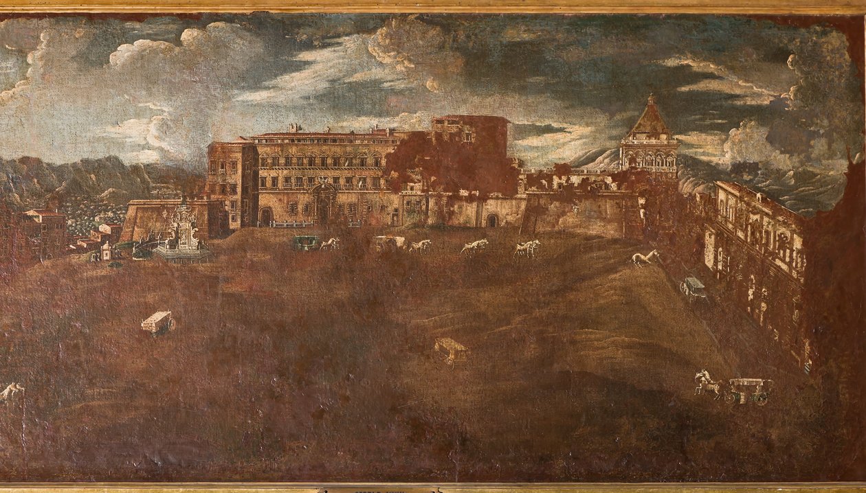 Vista do Palácio Real, c.1760 de Sicilian School