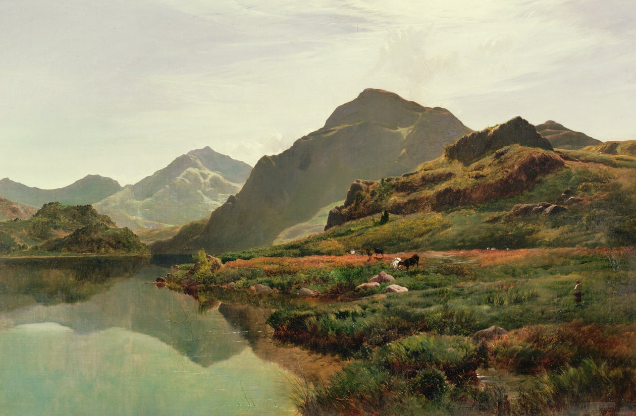 Uma cena do Loch Highland de Sidney Richard Percy