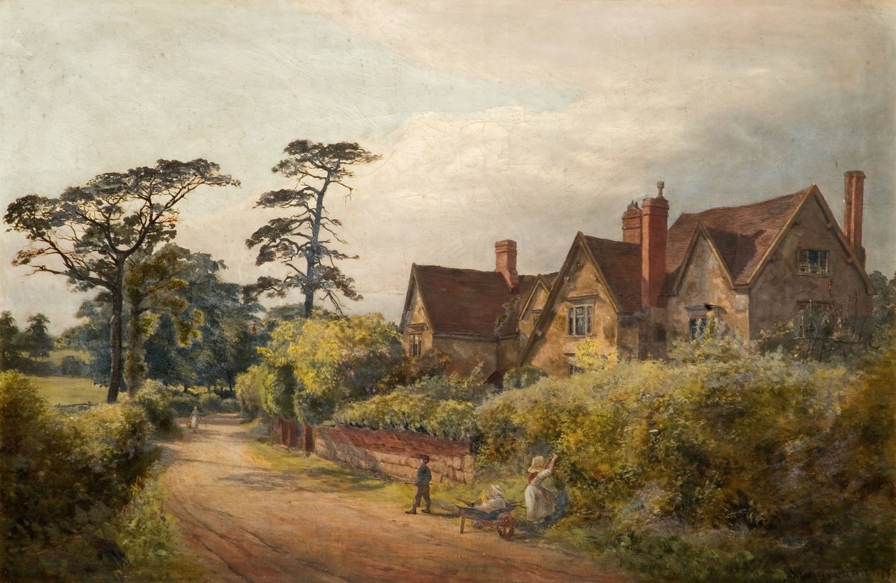 Tennal Old Hall, 1879. Birmingham. de Sidney Currie