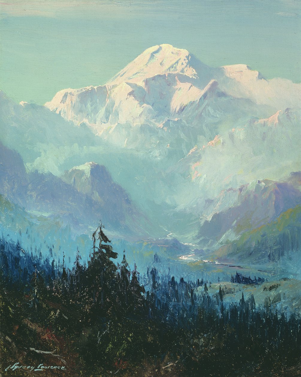 Monte McKinley (óleo sobre tela) de Sidney Laurence