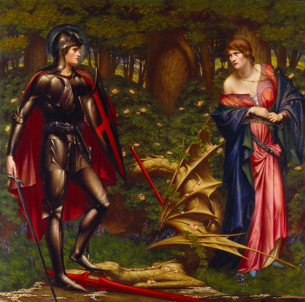 São Jorge e o Dragão (óleo sobre tela) de Sidney Meteyard