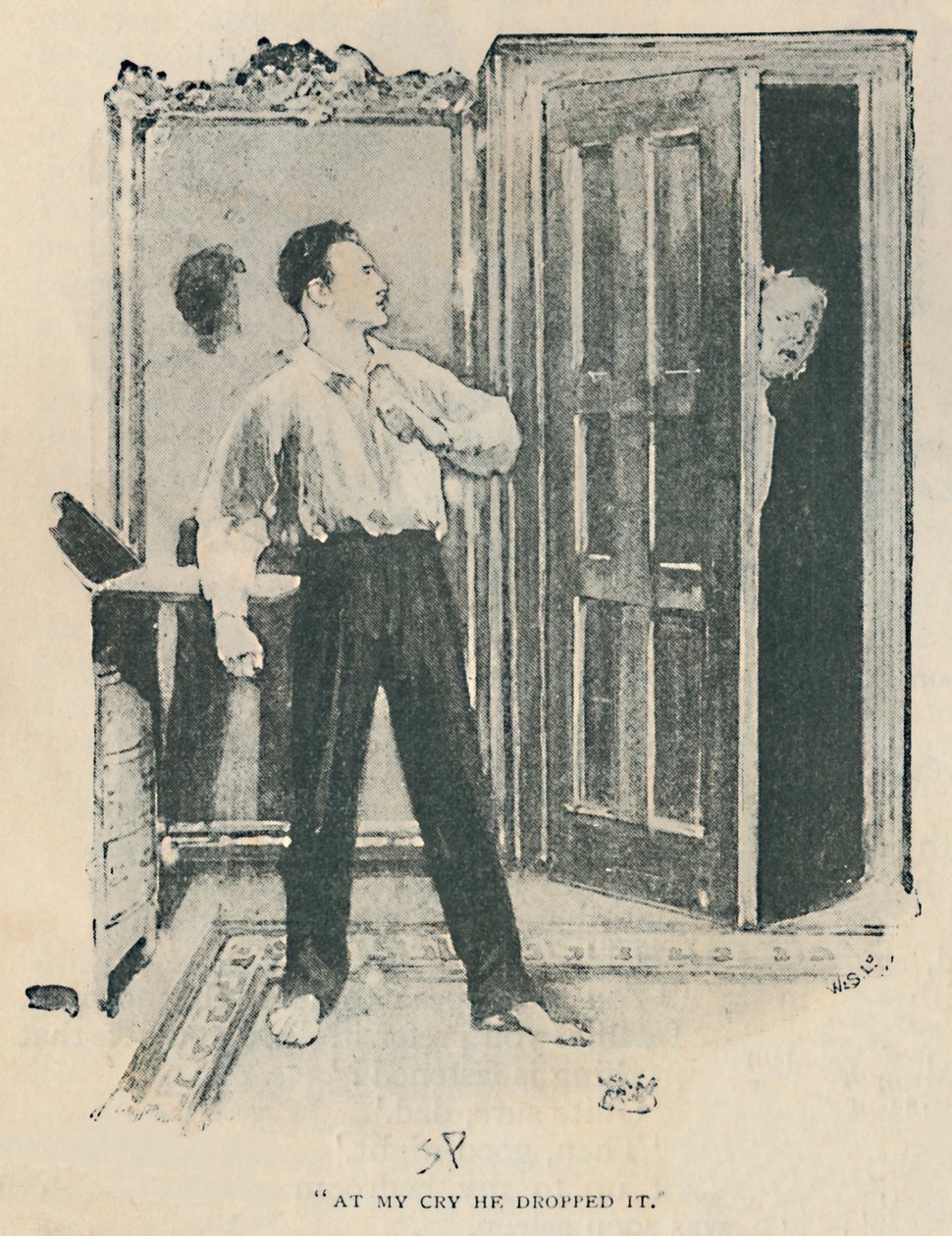No meu grito, ele deixou cair, 1892 de Sidney Paget