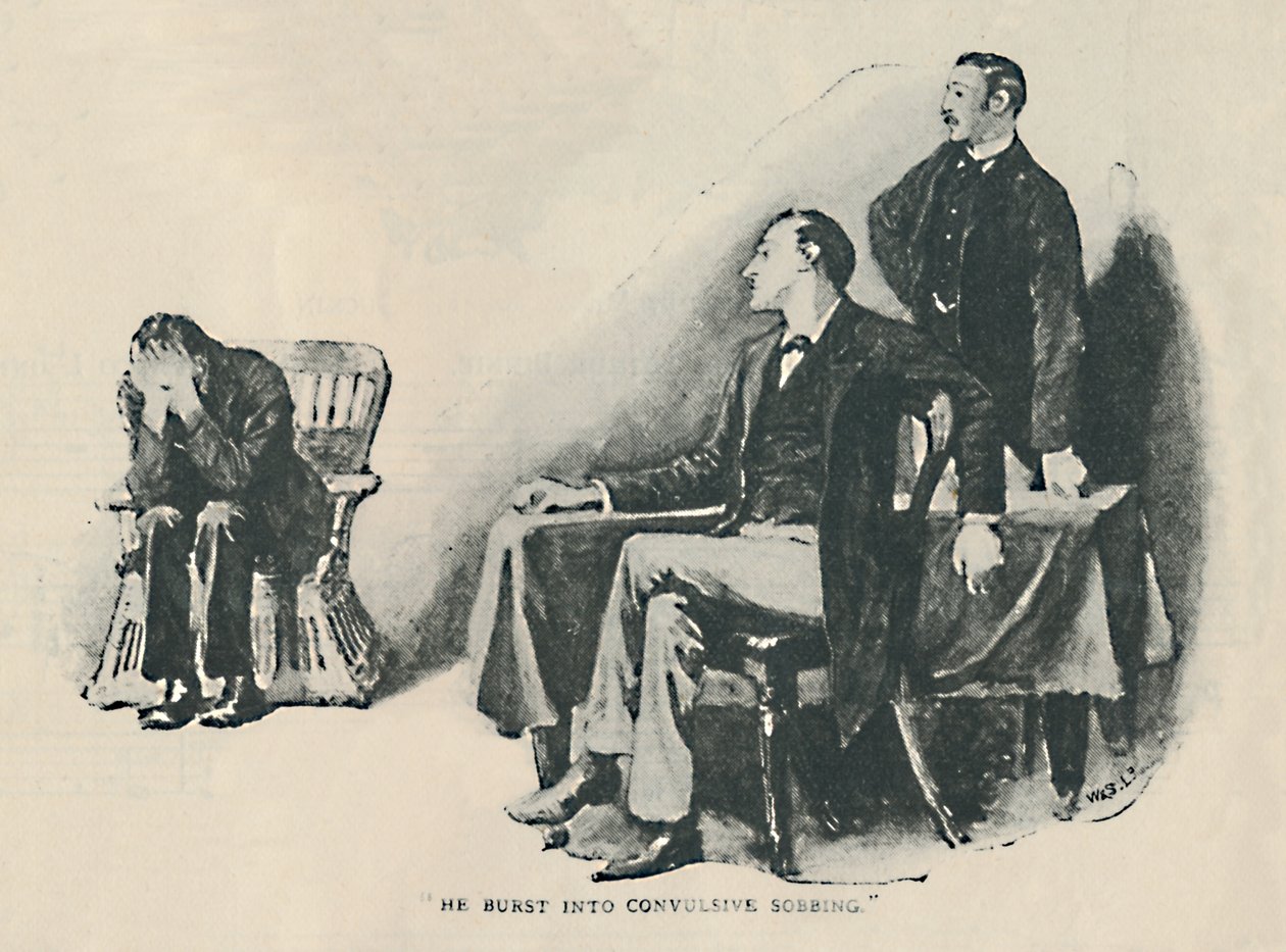 Ele explodiu em soluços convulsivos, 1892 de Sidney Paget