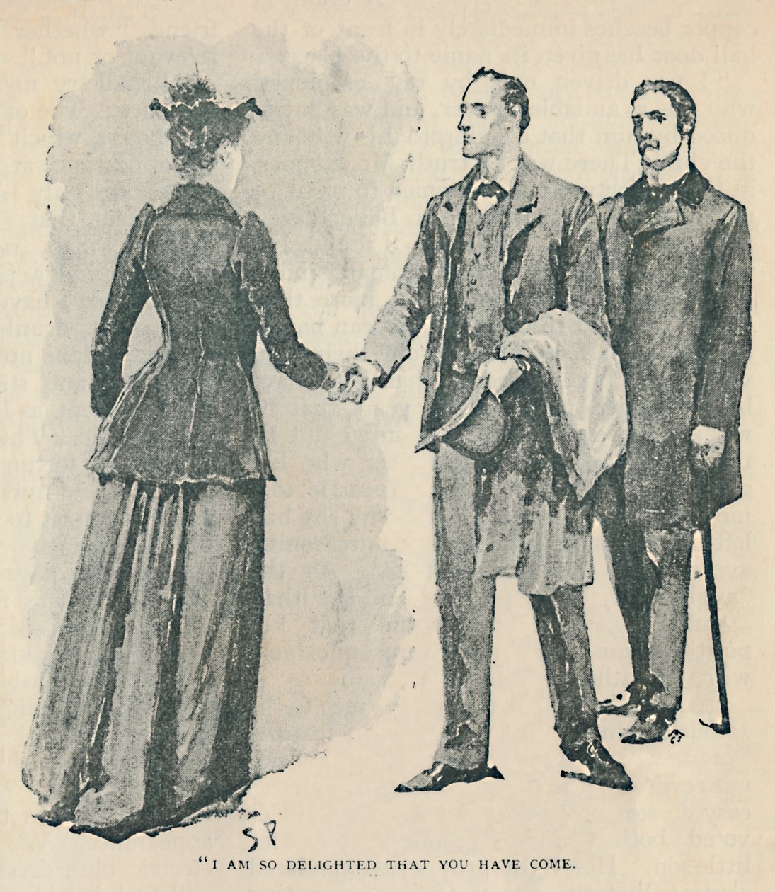 Estou tão feliz que você veio, 1892 de Sidney Paget