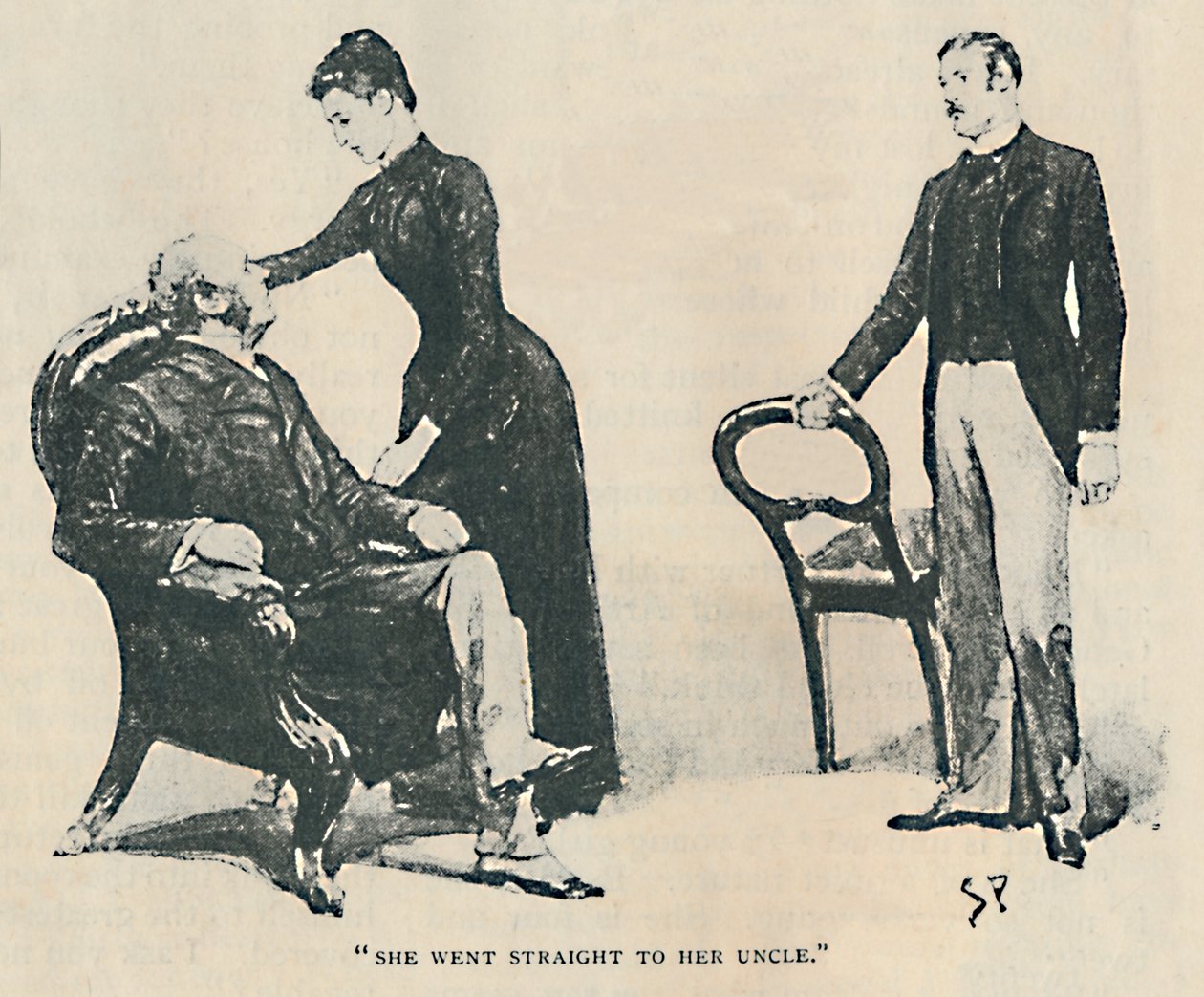 Ela foi direto para o tio, 1892 de Sidney Paget