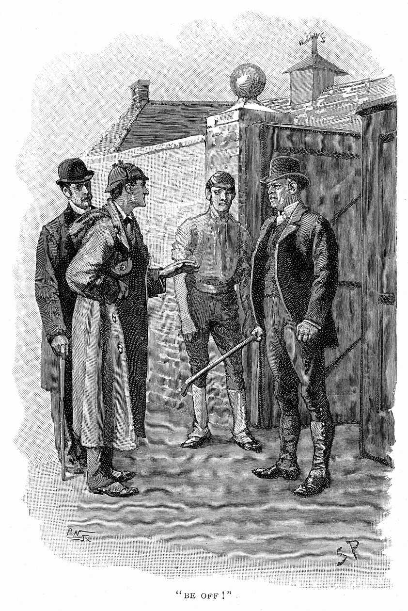 Sherlock Holmes e o Dr. Watson a investigar de Sidney Paget