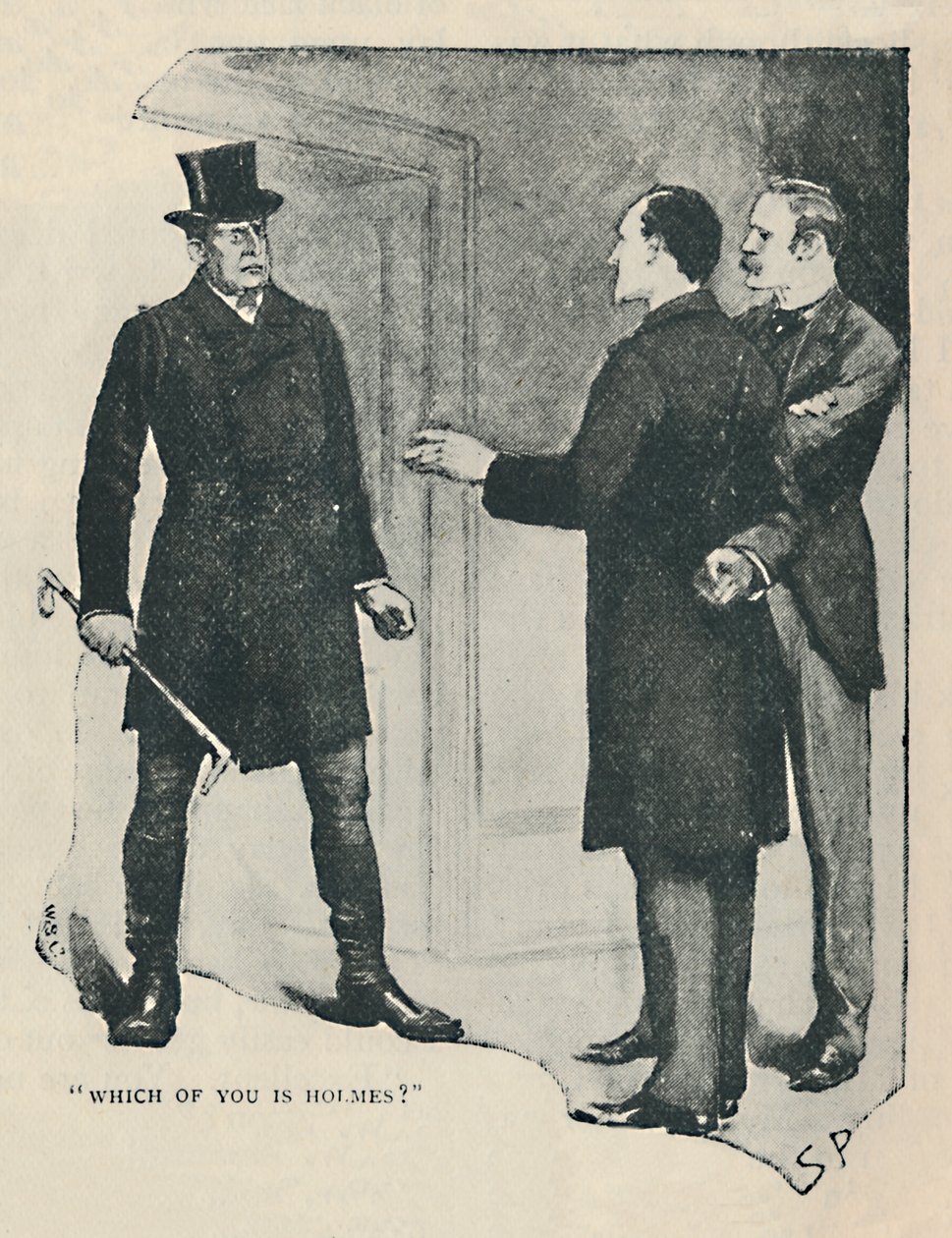 Qual de vocês é Holmes, 1892 de Sidney Paget