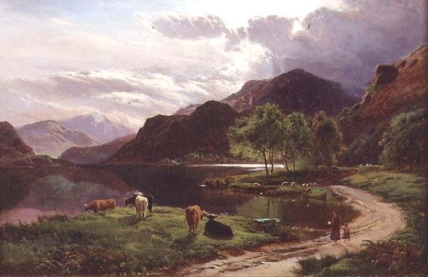 Noite (óleo sobre tela) de Sidney Richard Percy