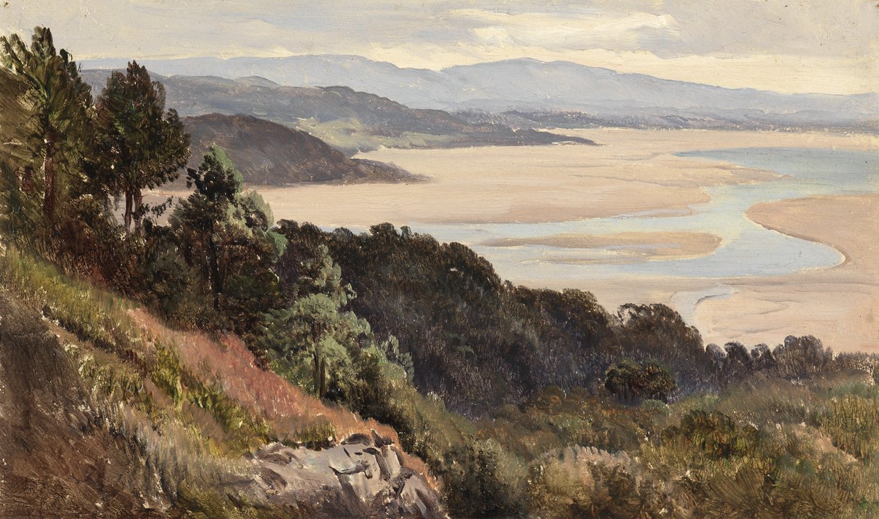 Lancaster Sands (óleo sobre papel) de Sidney Richard Percy