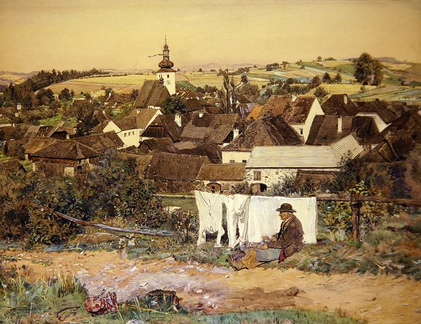 Aldeia da Alta Áustria (Oberosterreichisches Dorf) de Sidonie Springer