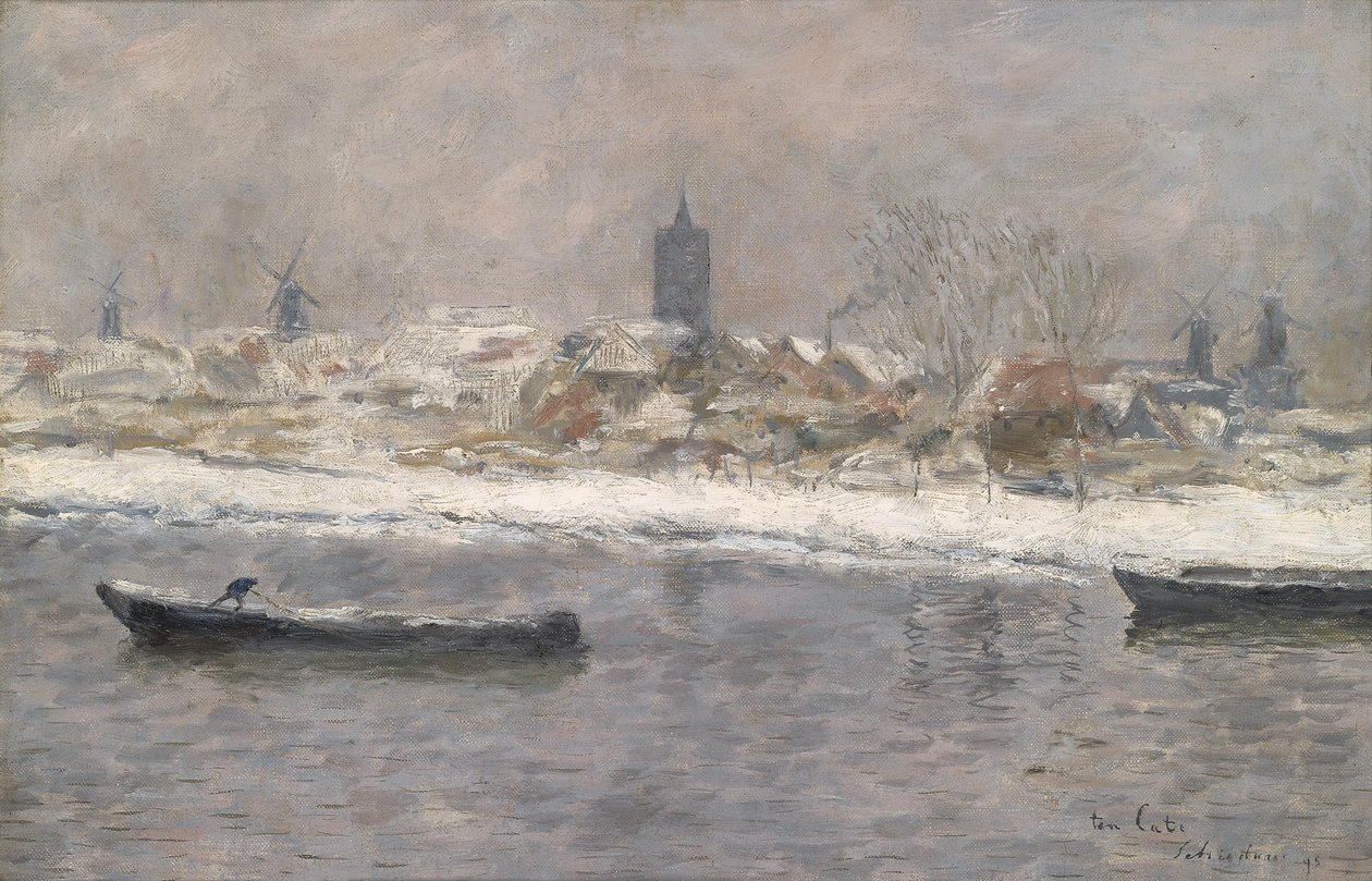 Inverno, vista, de, Schiedam de Siebe Johannes ten Cate